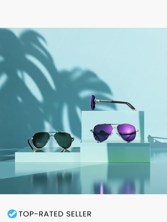 Polarized Aviator Sunglasses Metal Frame Lightweight UV400 Driving Outdoor main image 5